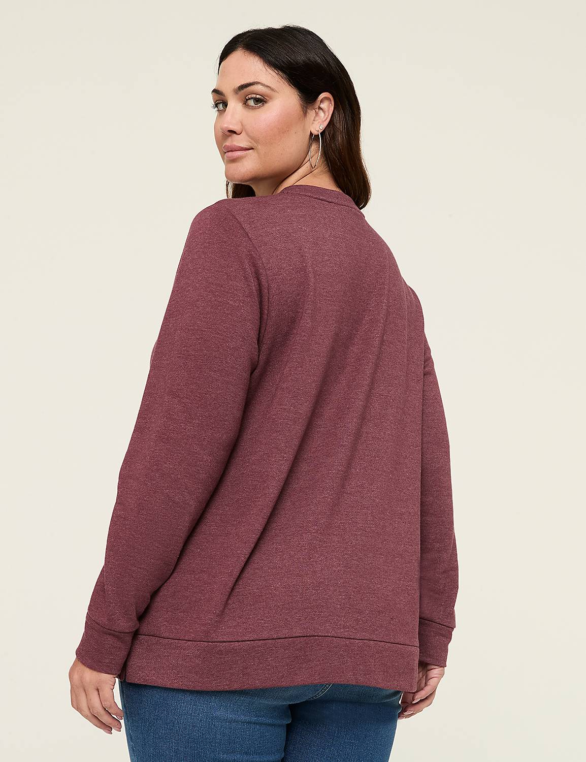 Rhinestone Snowflake Graphic Sweatshirt | LaneBryant