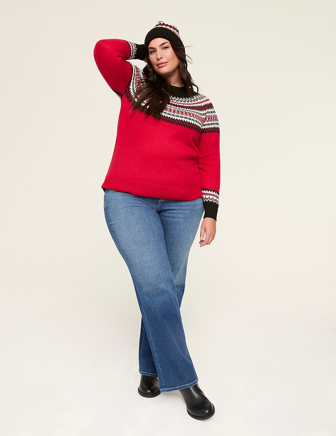 Fair Isle Crew-Neck Sweater Product Image 3