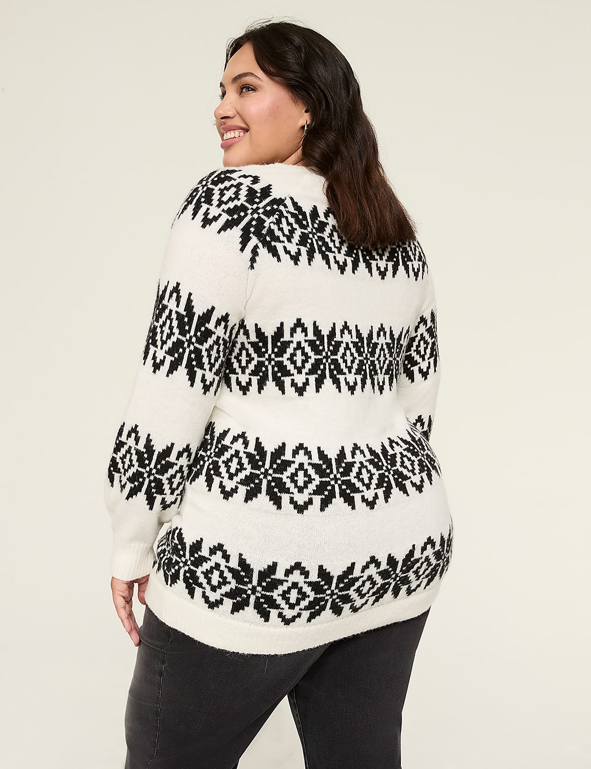 Jacquard Tunic Sweater Product Image 2