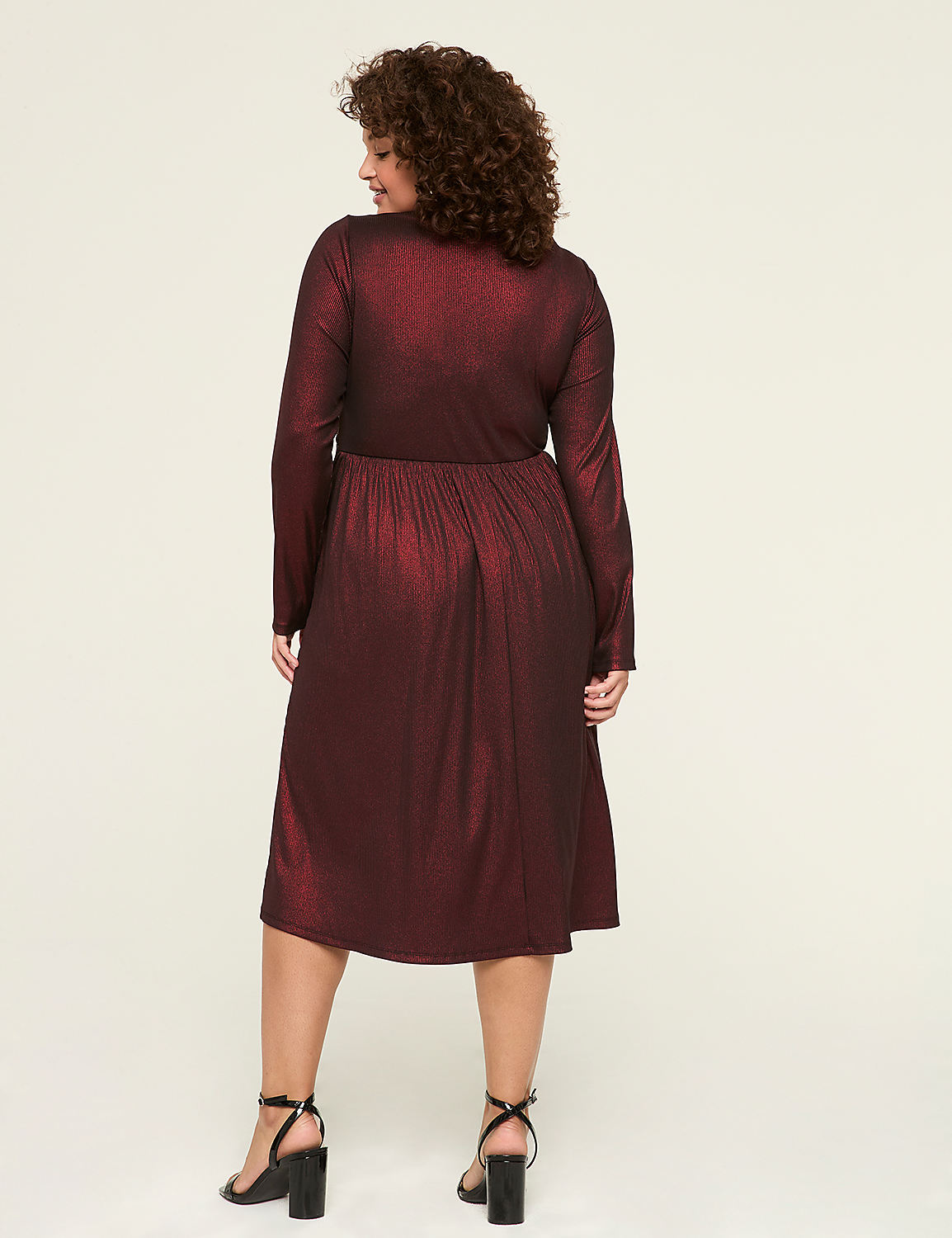 Shimmer Twist-Front Midi Dress Product Image 2
