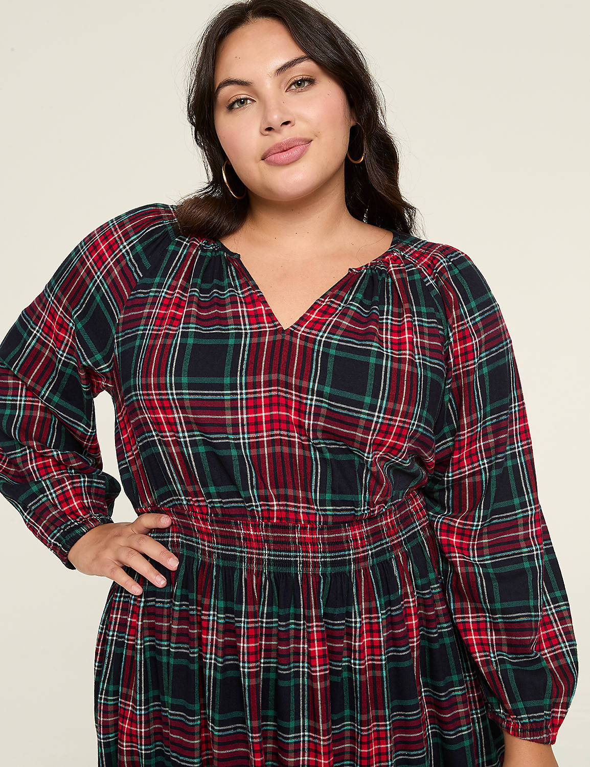 Lurex Shimmer Flannel Midi Dress Product Image 3