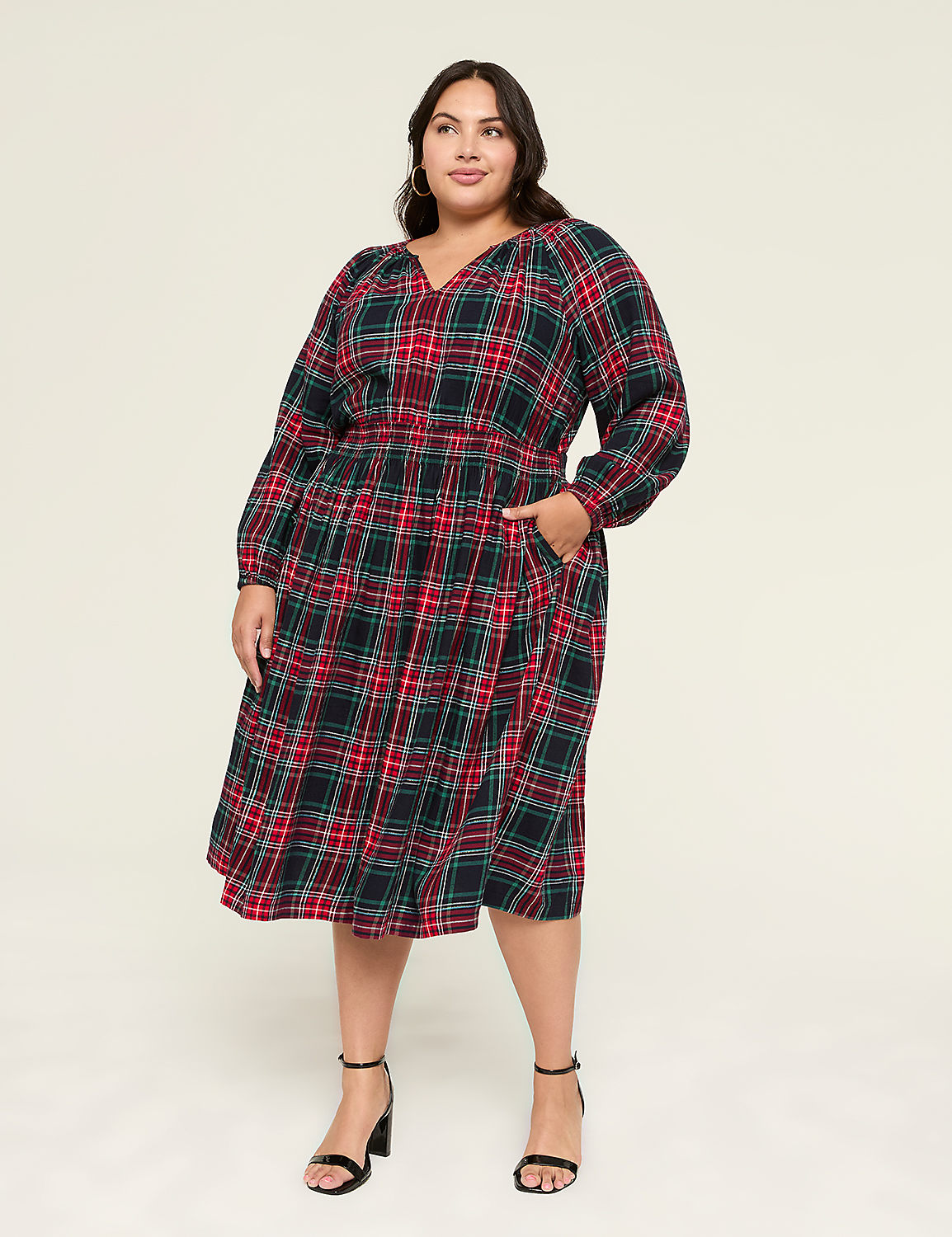 Lurex Shimmer Flannel Midi Dress Product Image 4