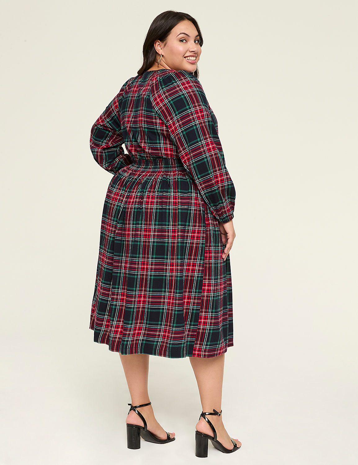 Lurex Shimmer Flannel Midi Dress Product Image 2