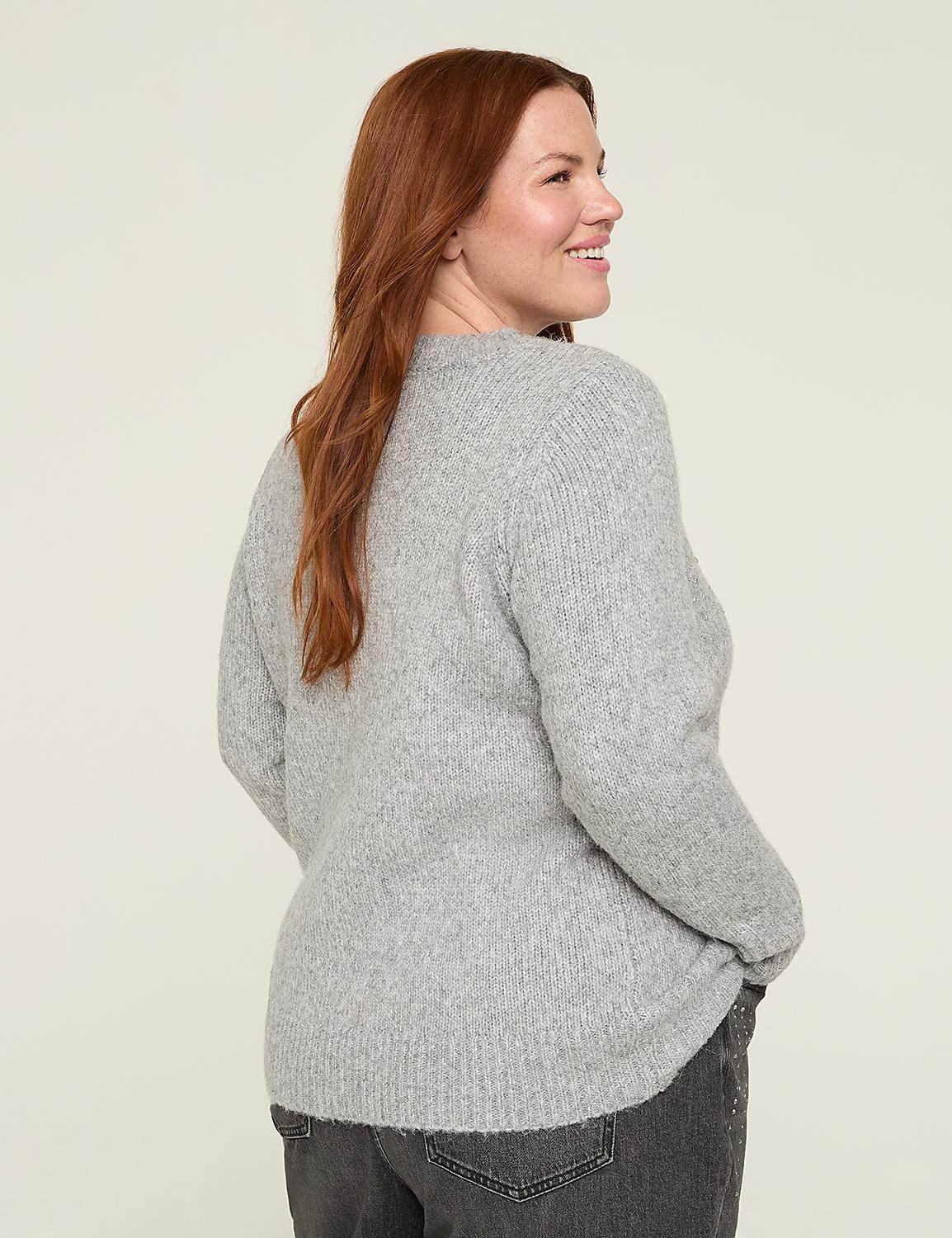 Embellished Crew-Neck Sweater Product Image 2
