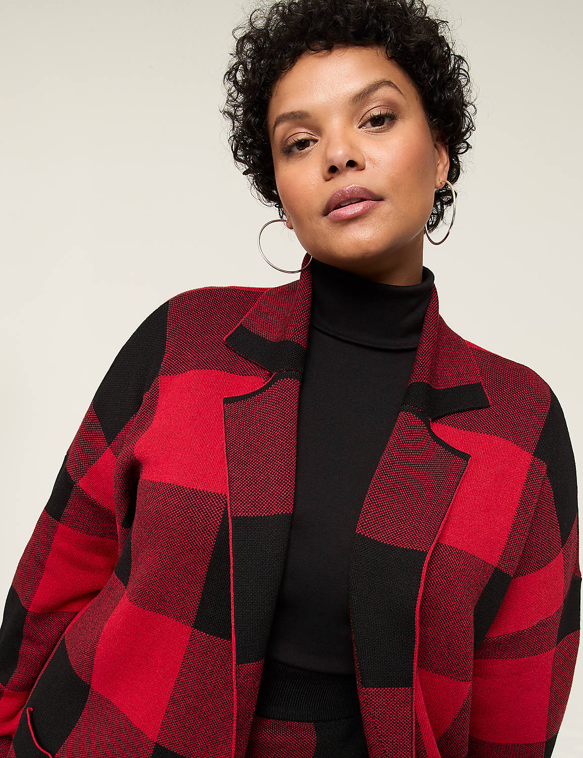 Jacquard Open-Front Coatigan Product Image 3