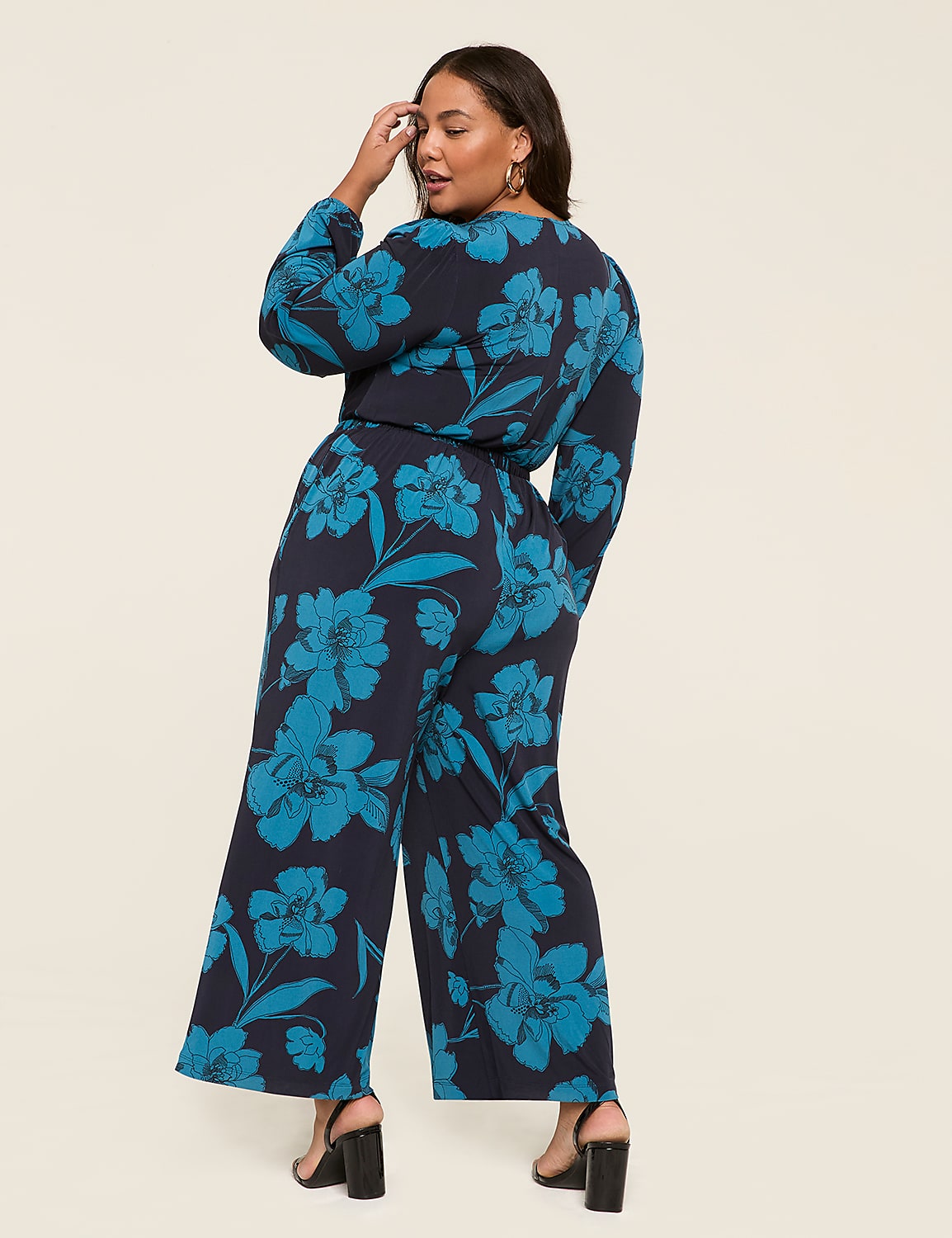 Shirred-Shoulder Jersey Jumpsuit Product Image 2