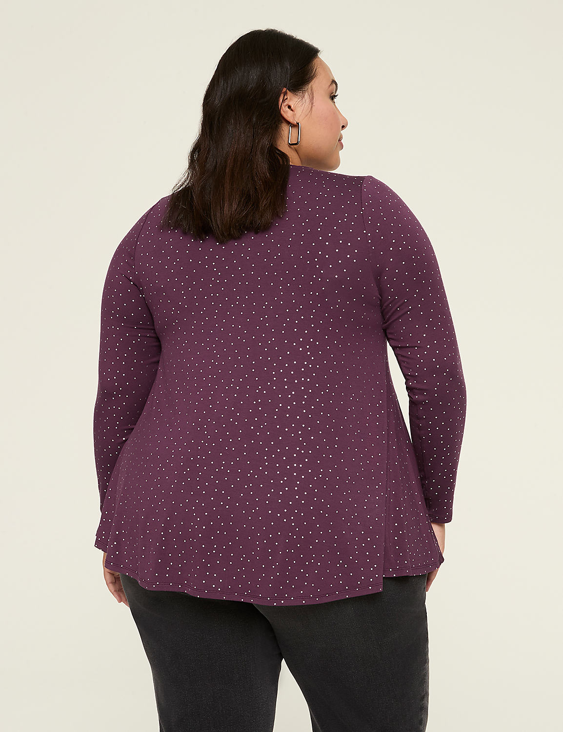Swing Metallic Dot V-Neck Tee Product Image 2