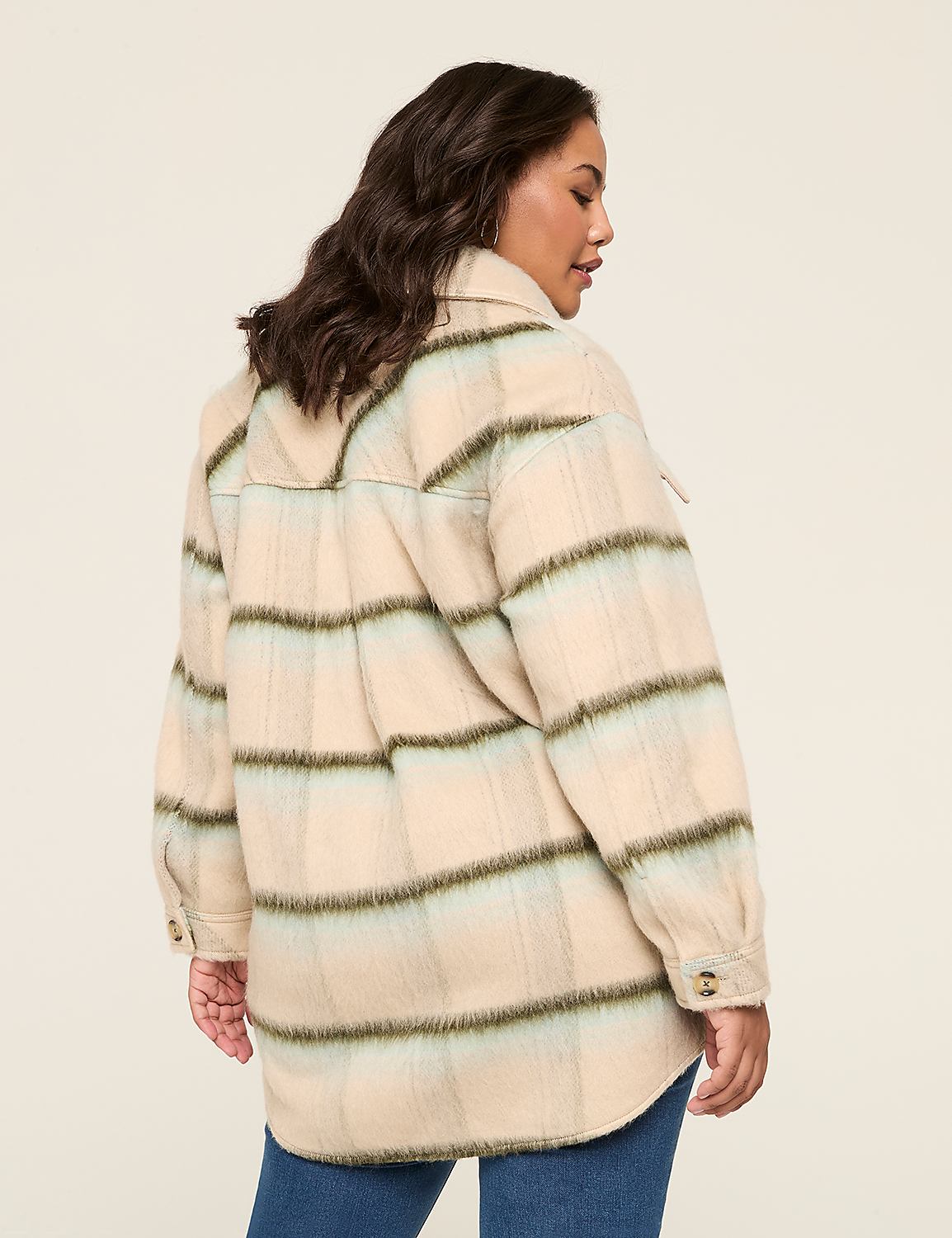 Faux-Wool Plaid Shacket | LaneBryant