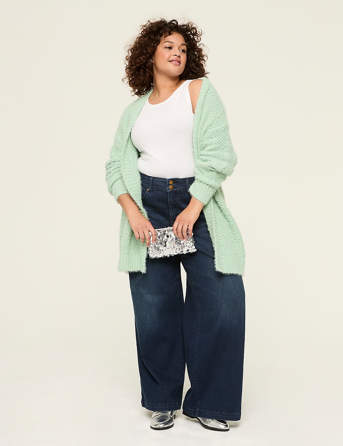 Open-Front Textured Stitch Cardigan Product Image 3