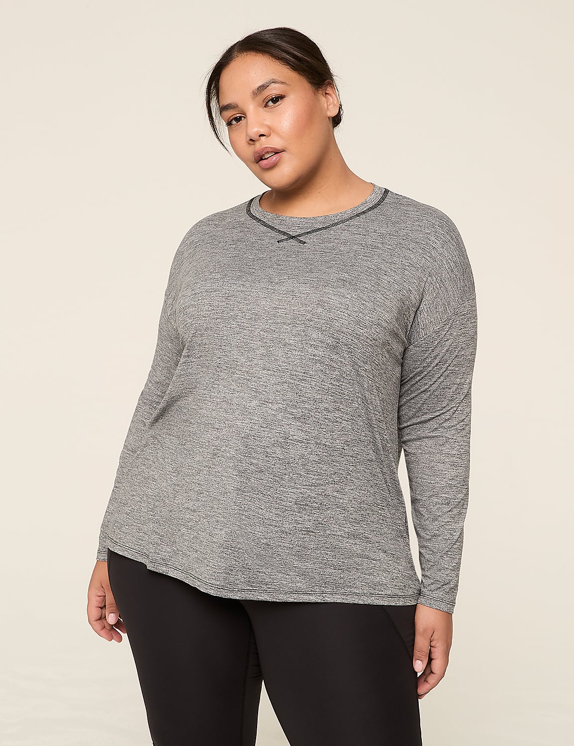 LIVI Soft Long-Sleeve Crew-Neck Recycled Tee Product Image 1