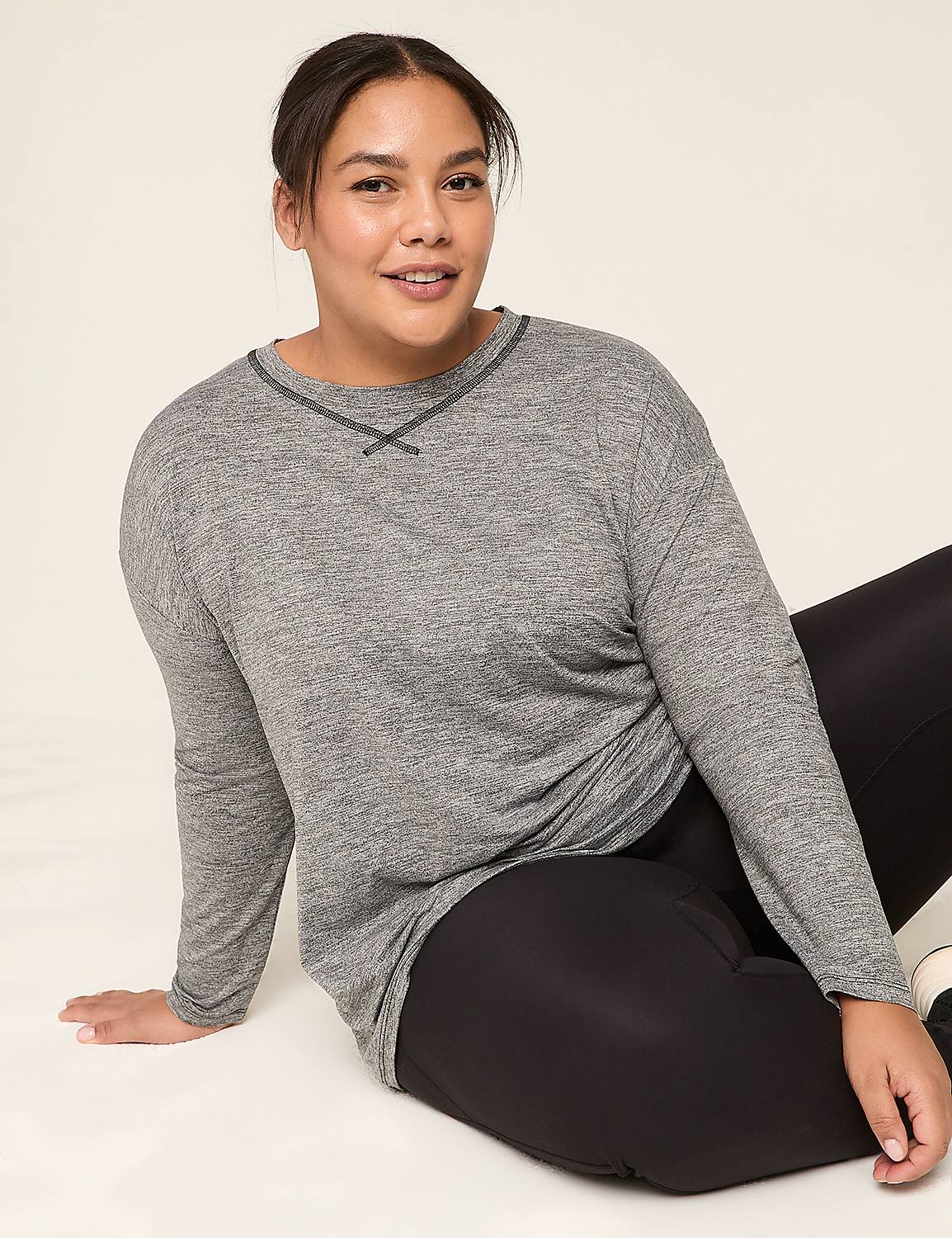 LIVI Soft Long-Sleeve Crew-Neck Recycled Tee Product Image 3