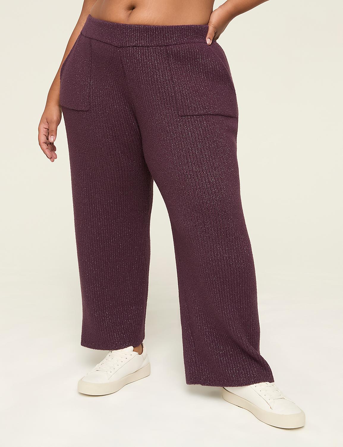 LIVI Shimmer Sweater Relaxed Straight Pant Product Image 1