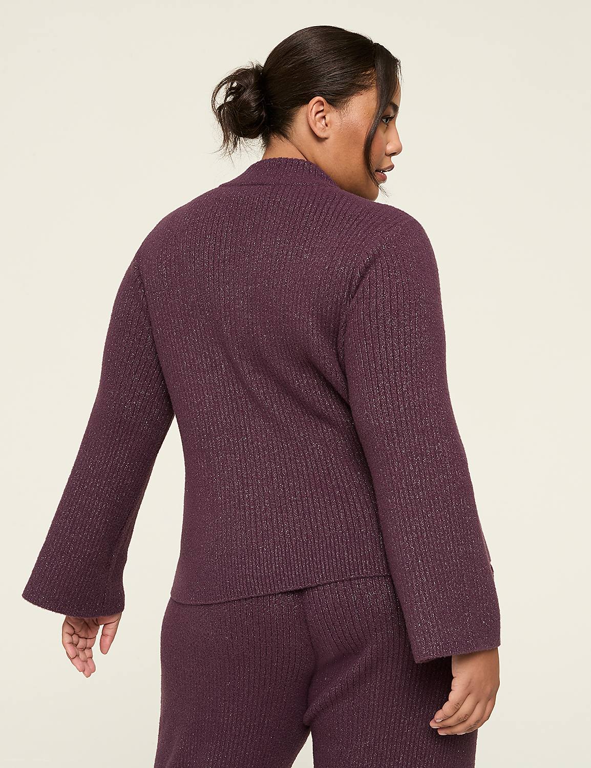 LIVI Shimmer Sweater Full-Zip Jacket Product Image 2
