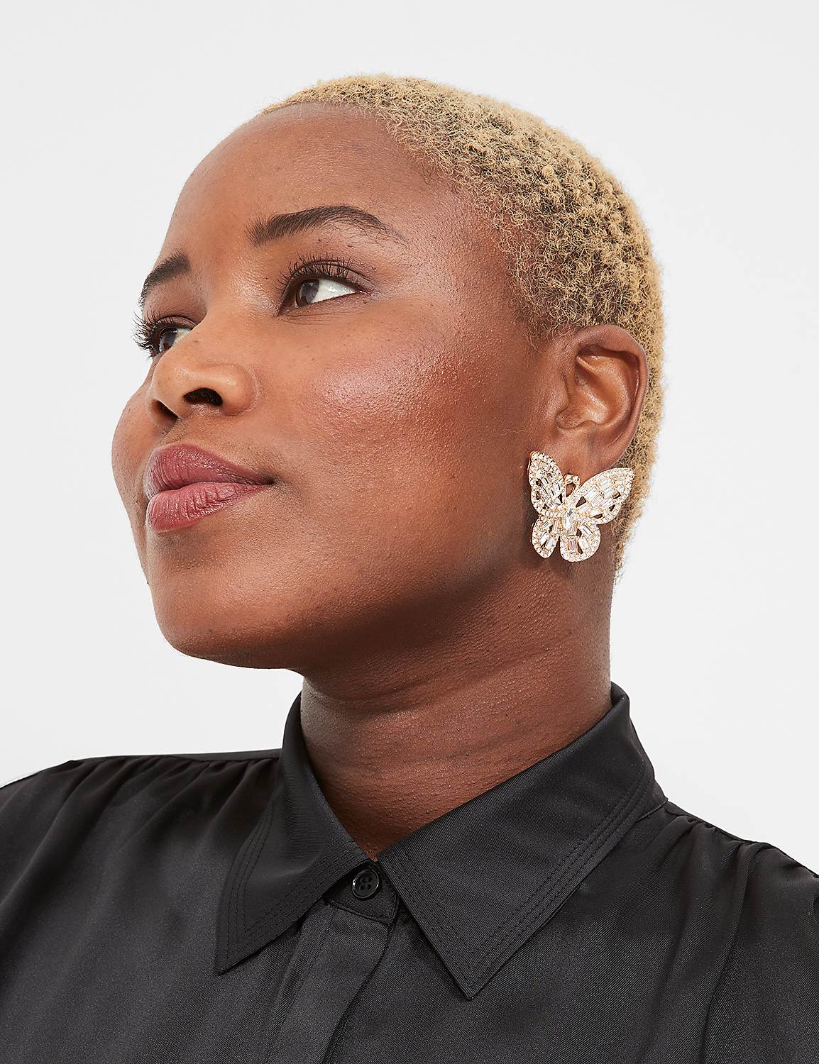 Pave Butterfly Statement Earrings Product Image 1