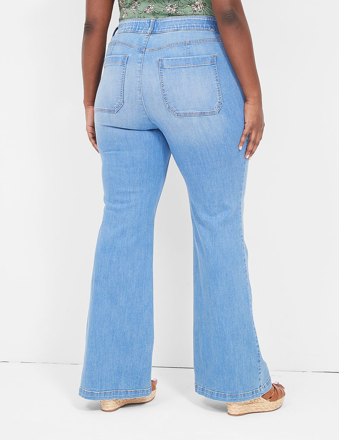 Pull-On Fit High-Rise Sailor Flare Jean Product Image 2