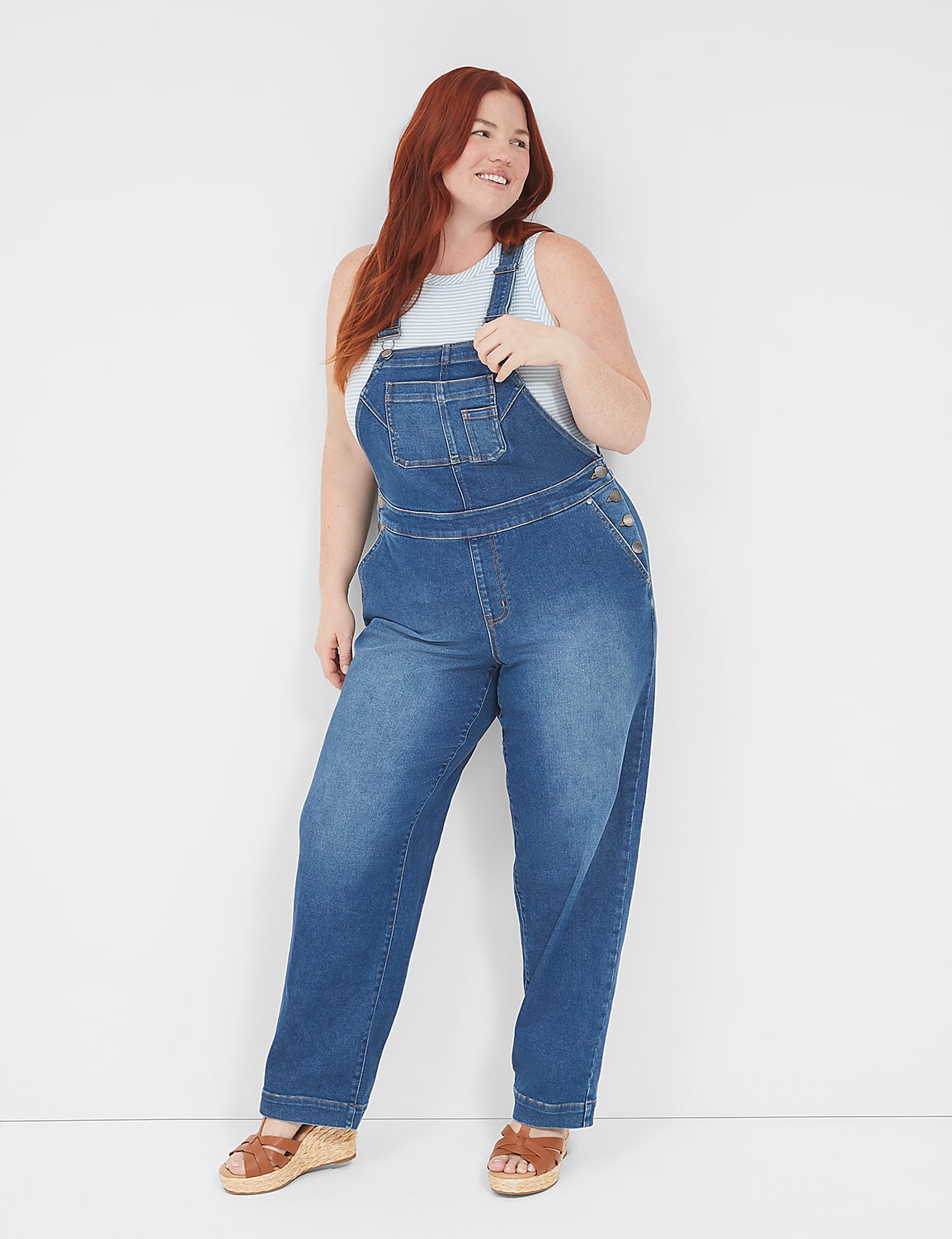 DENIM OVERALL AUTHENTIC STRAIGHT LE | LaneBryant