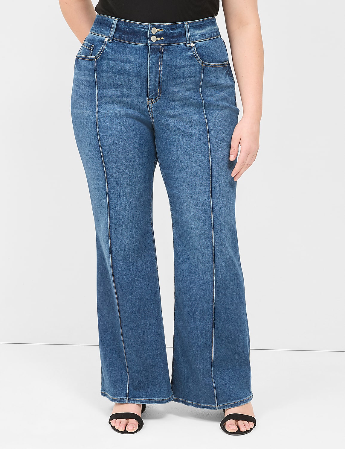 Tighter Tummy Fit High-Rise Flare Jean Product Image 1