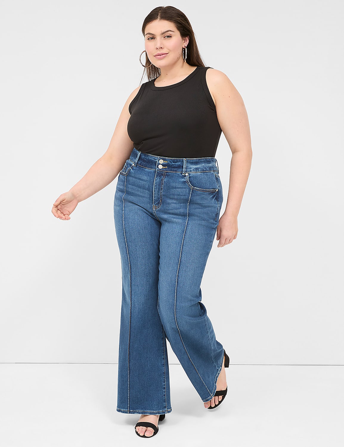Tighter Tummy Fit High-Rise Flare Jean Product Image 3