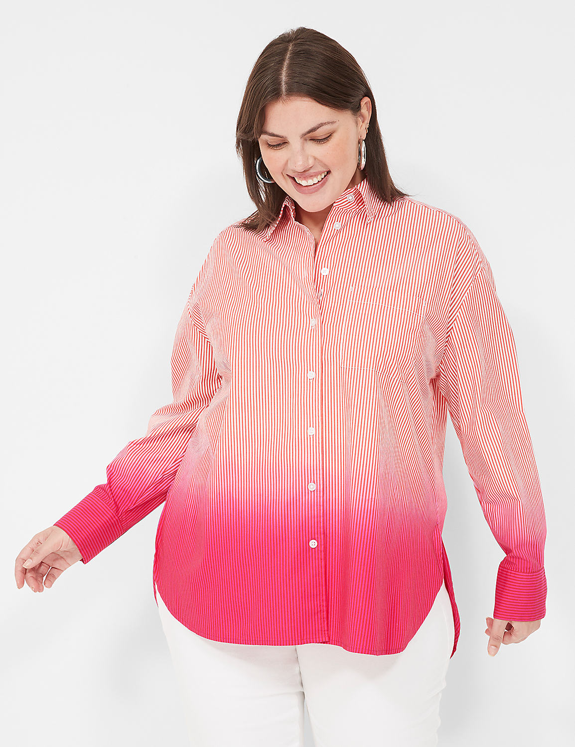 Button-Down Boyfriend Shirt Product Image 1