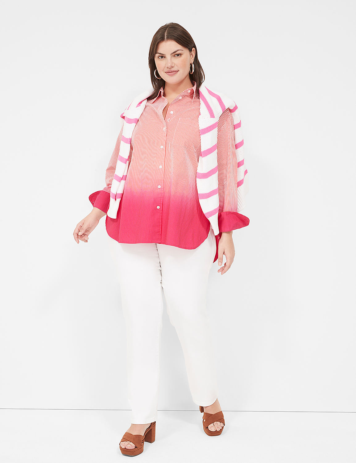 Button-Down Boyfriend Shirt Product Image 3