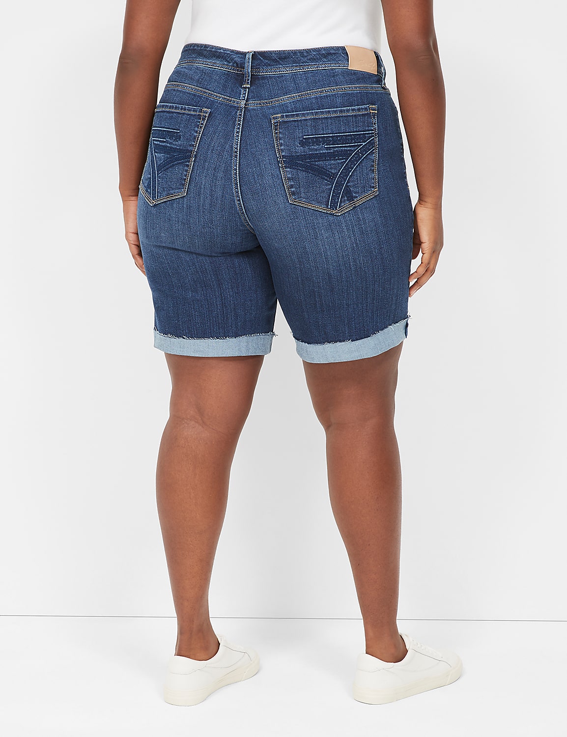 Seven7 Bermuda Jean Short With Back Pocket Embroidery Product Image 2