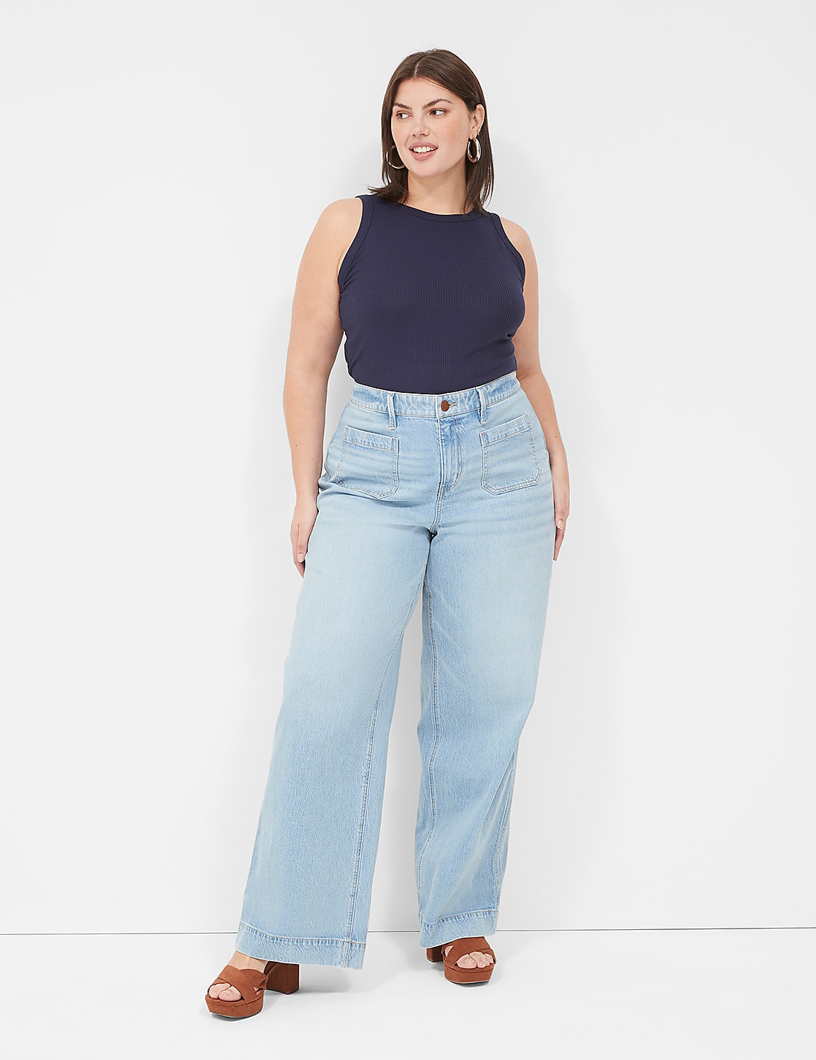 High-Neck Rib Tank Product Image 3