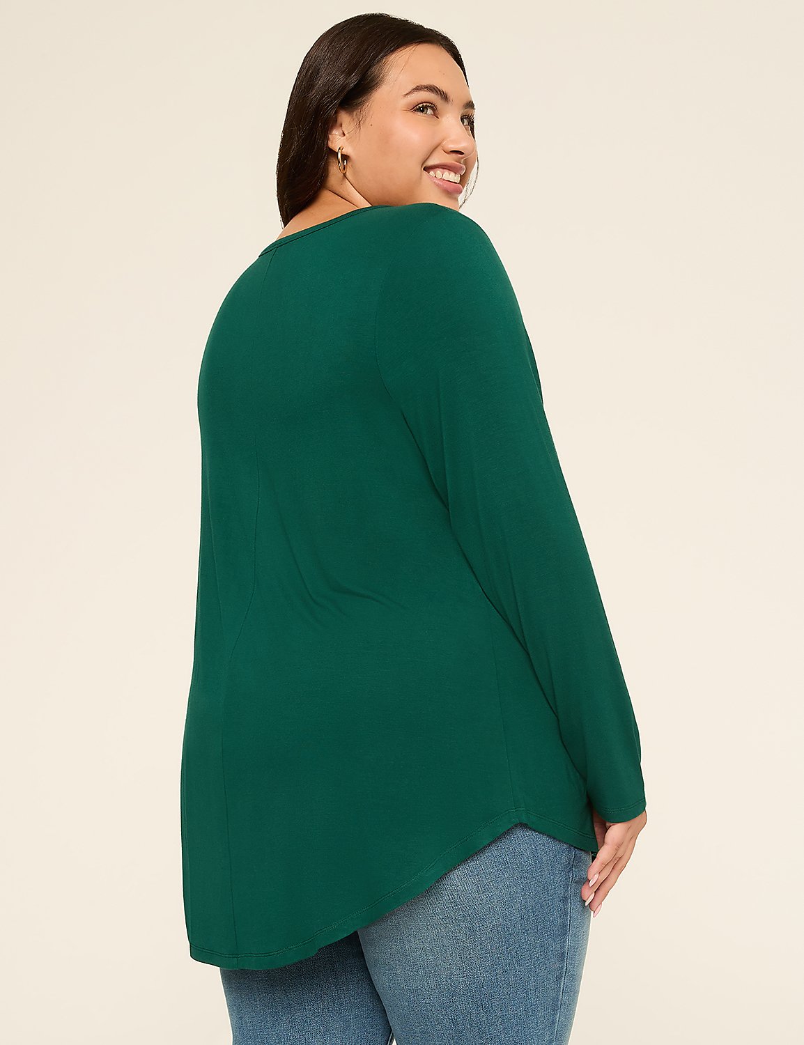 The Long-Sleeve Curved-Hem Tee Product Image 2