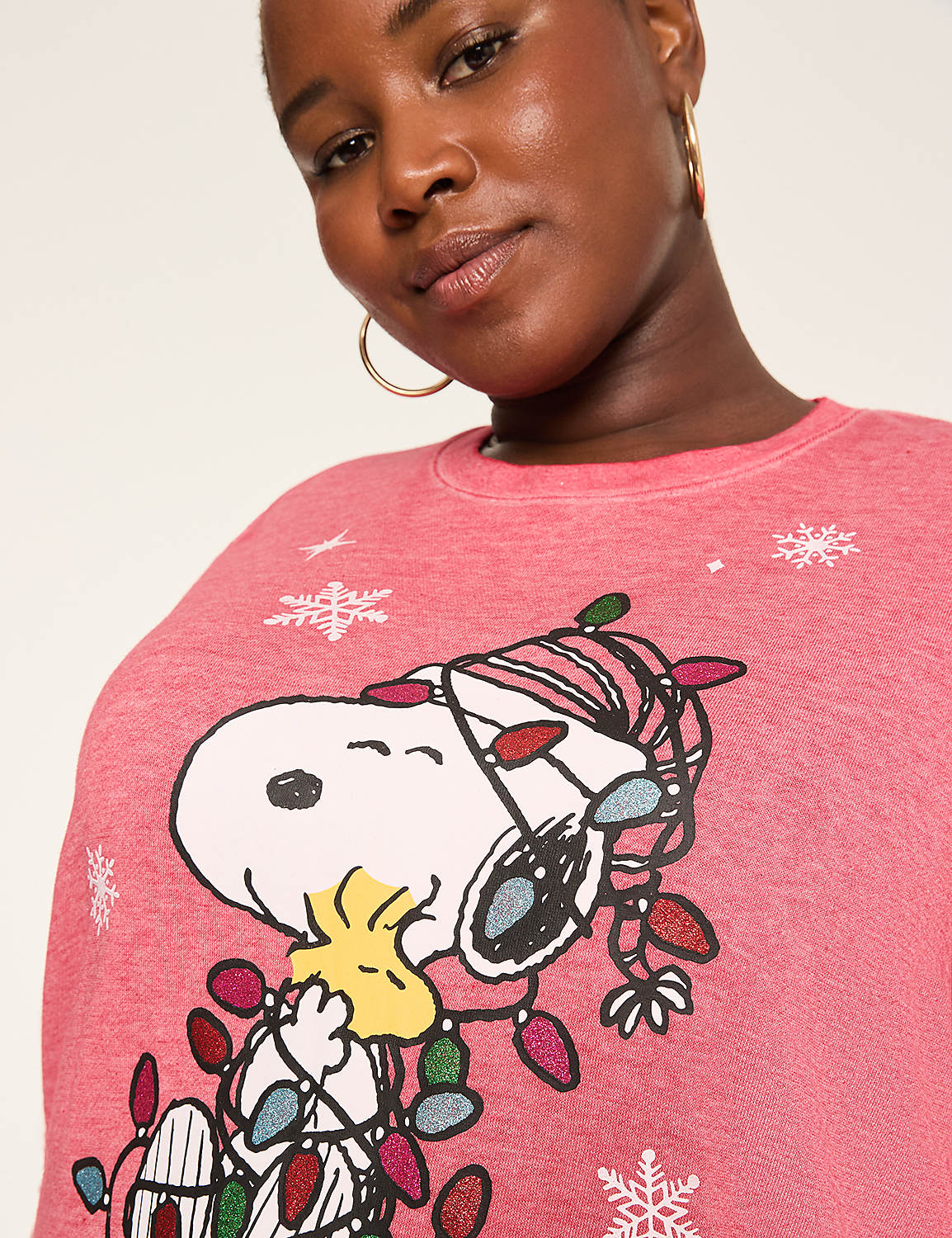 Snoopy Lights Graphic Sweatshirt Product Image 7