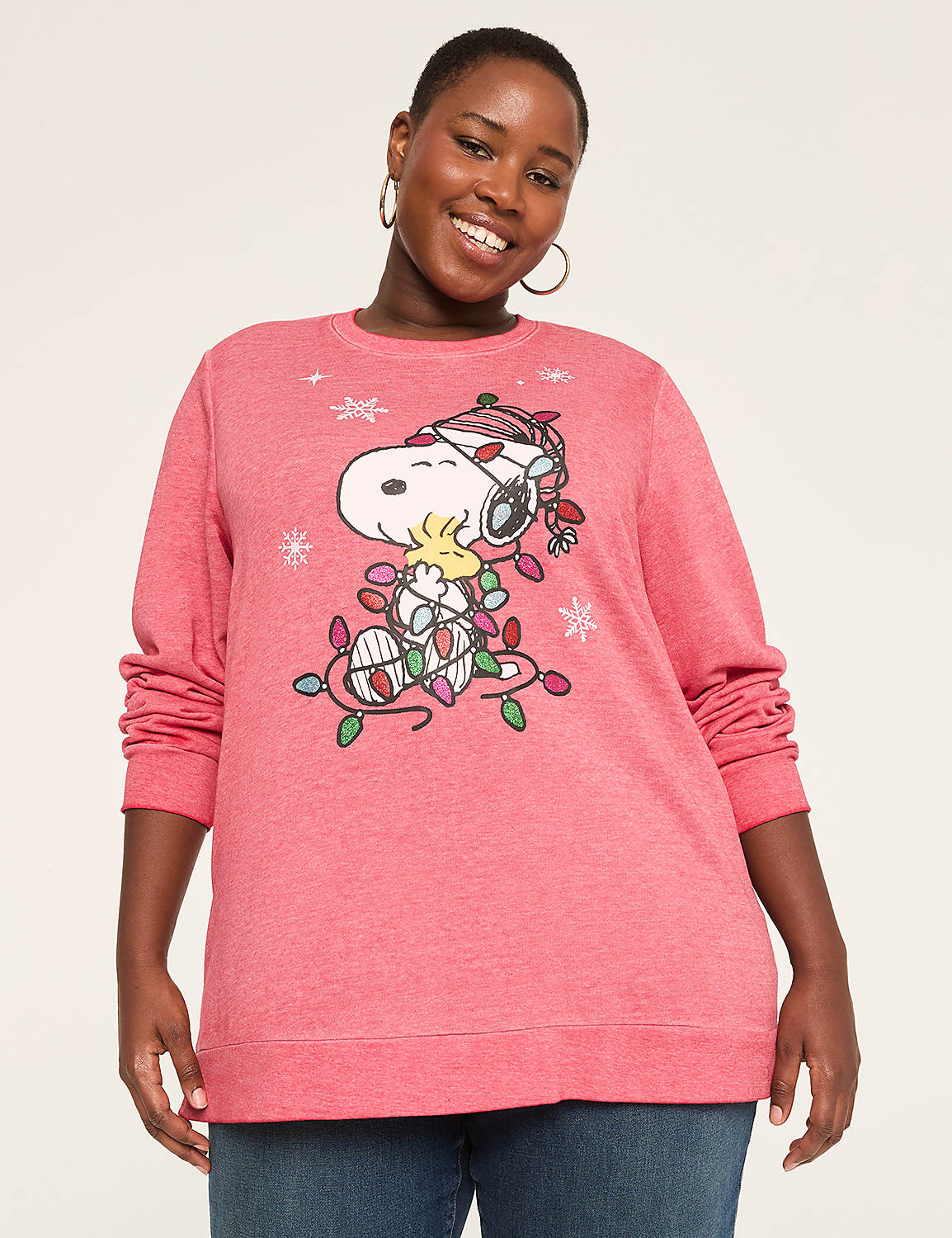Snoopy Lights Graphic Sweatshirt Product Image 8