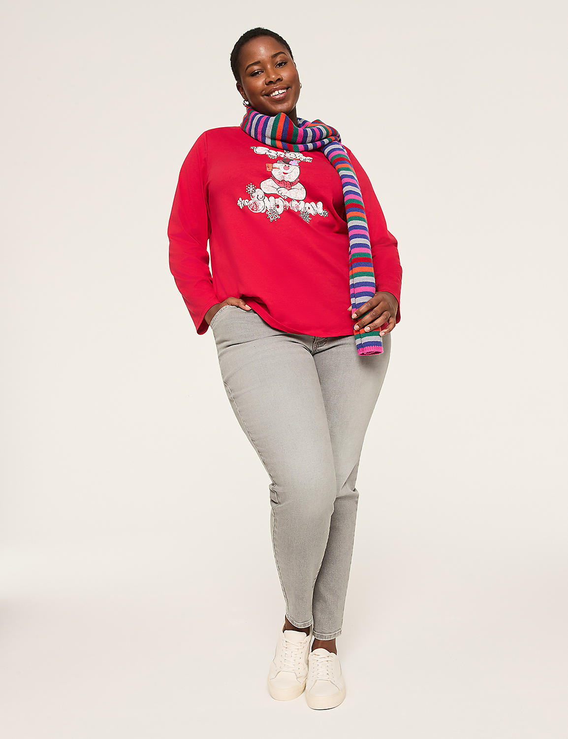 Shimmer Frosty The Snowman Long-Sleeve Graphic Tee Product Image 3
