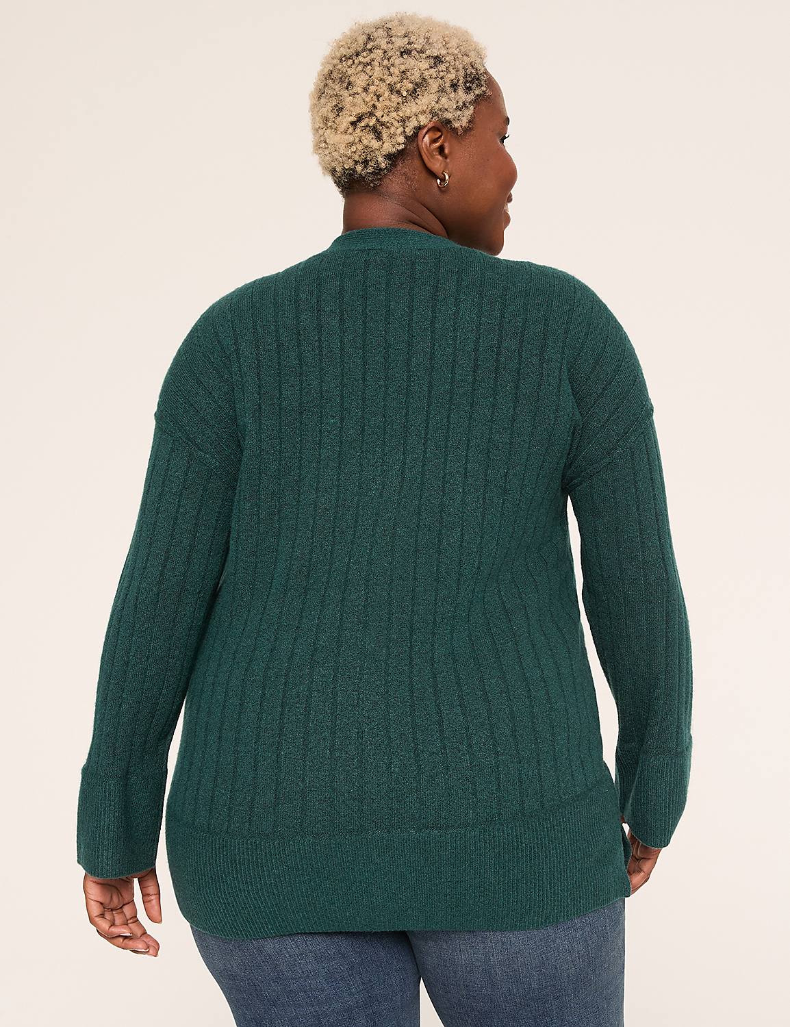 Ribbed Button-Front Cardigan Product Image 2