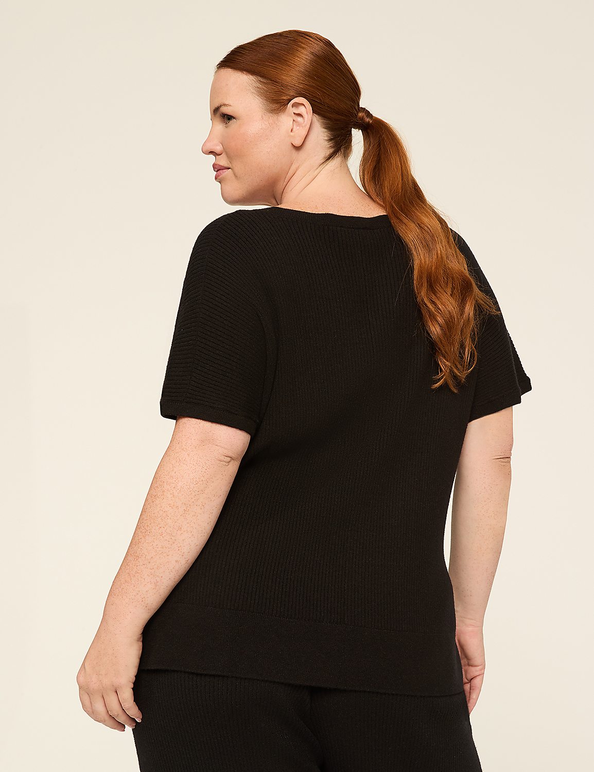 LIVI Short-Sleeve Crew-Neck Sweater Product Image 2
