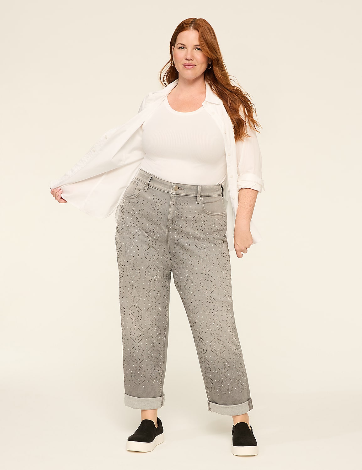 Boyfriend Fit Embellished Jean Product Image 3