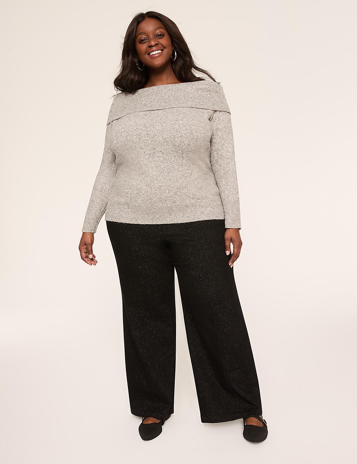 Shimmer High-Rise Wide Leg Pant Product Image 3