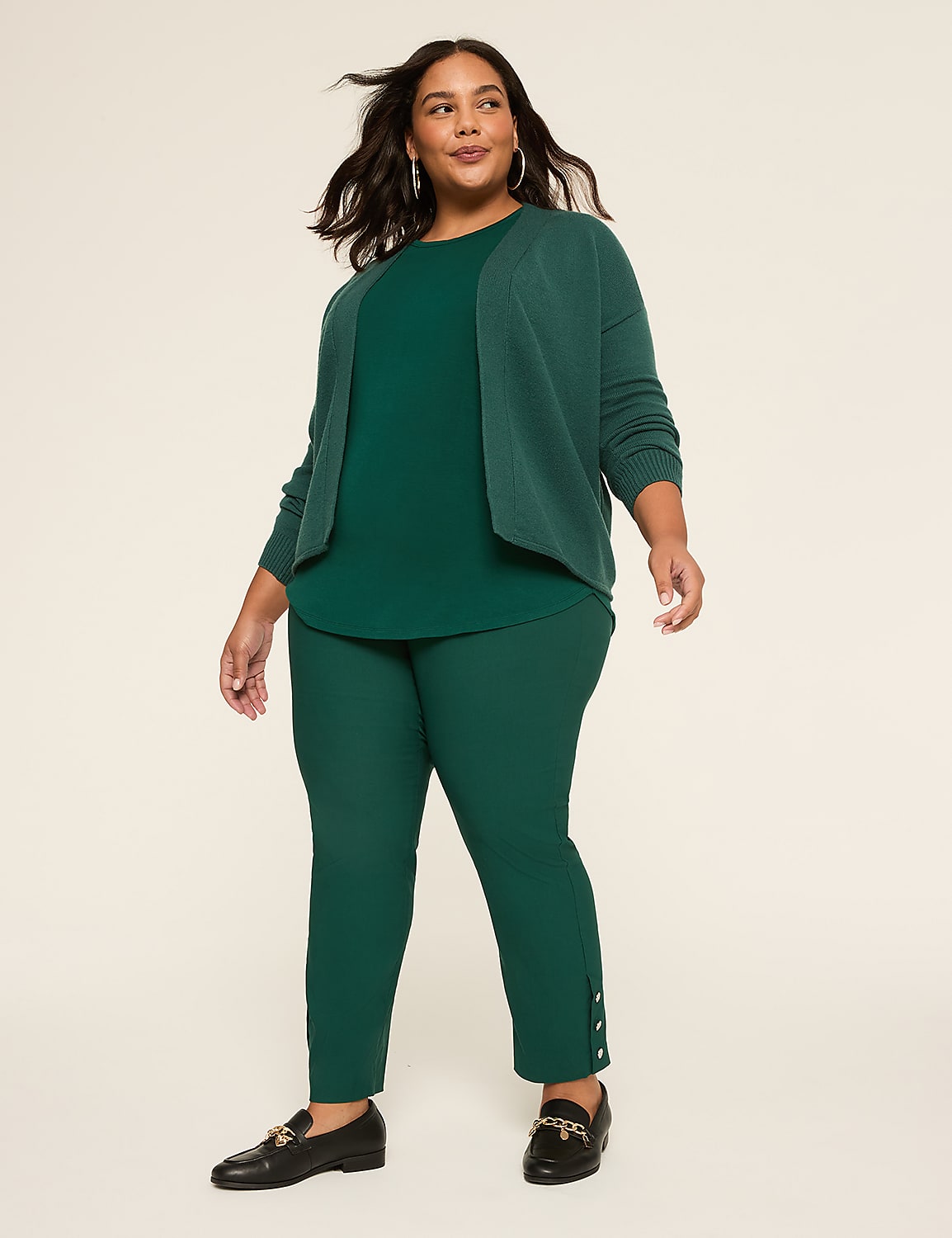 4-Season Button-Detail Slim Ankle Pant Product Image 3