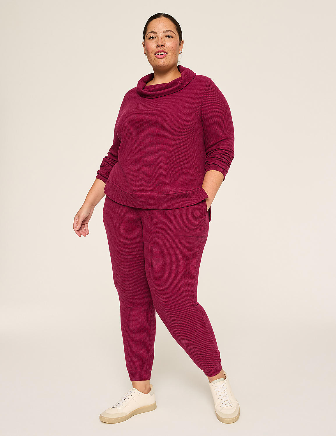 LIVI Cowl-Neck Textured Top Product Image 3