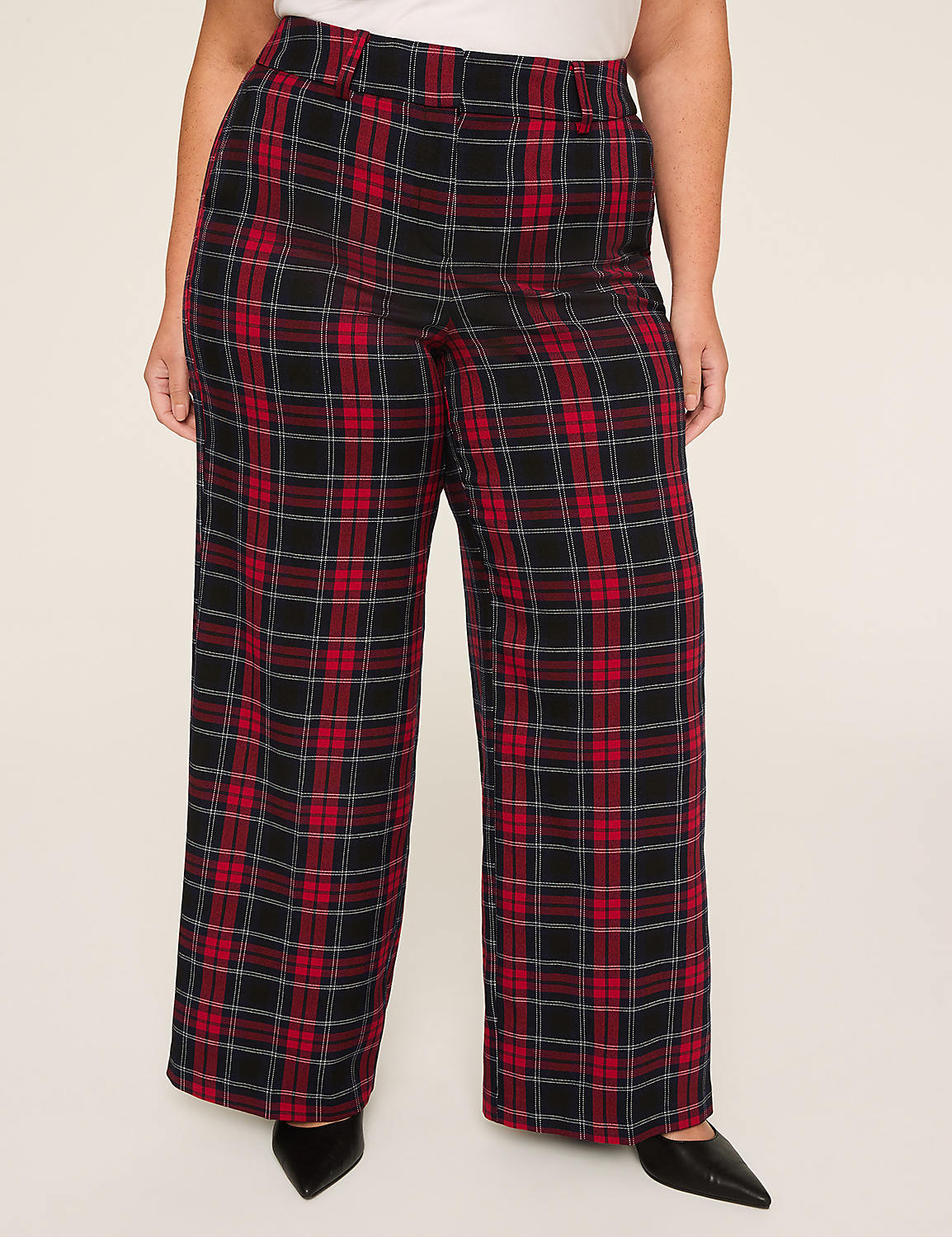 Perfect Drape High-Rise Plaid Wide Leg Pant Product Image 1