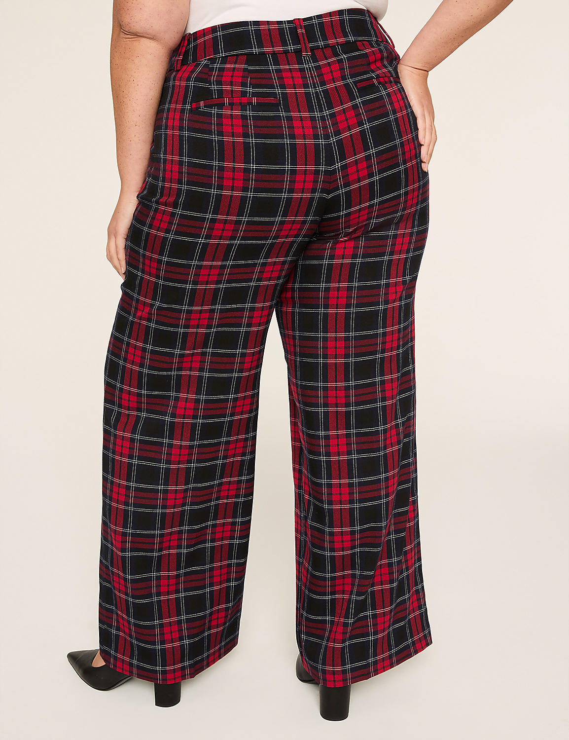 Perfect Drape High-Rise Plaid Wide Leg Pant Product Image 2
