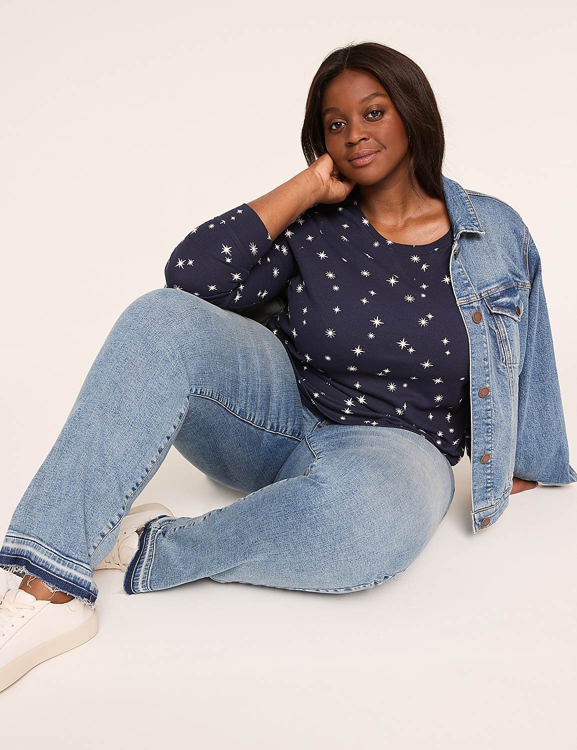 Waffle Knit Curved-Hem Tunic Product Image 3