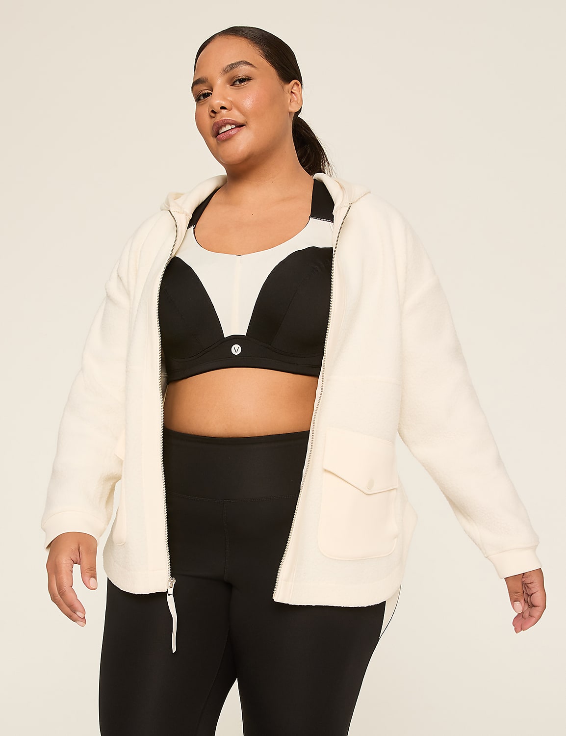 LIVI Sherpa Full-Zip Hooded Jacket Product Image 1