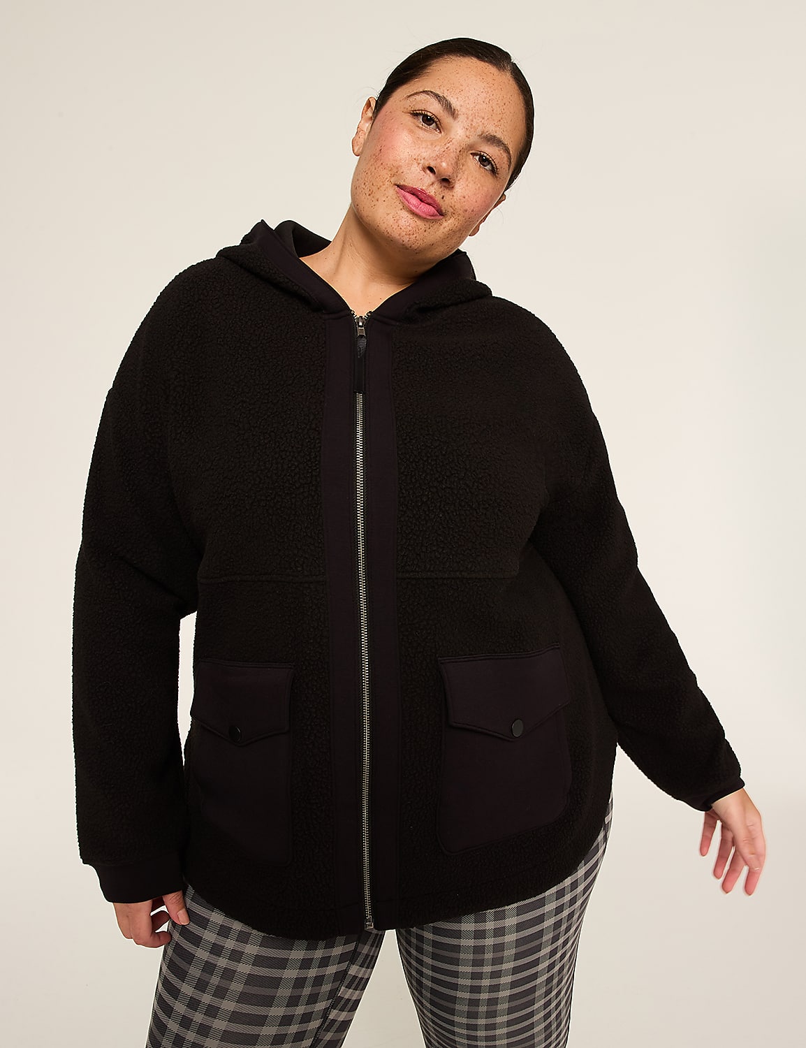 LIVI Sherpa Full-Zip Hooded Jacket Product Image 1