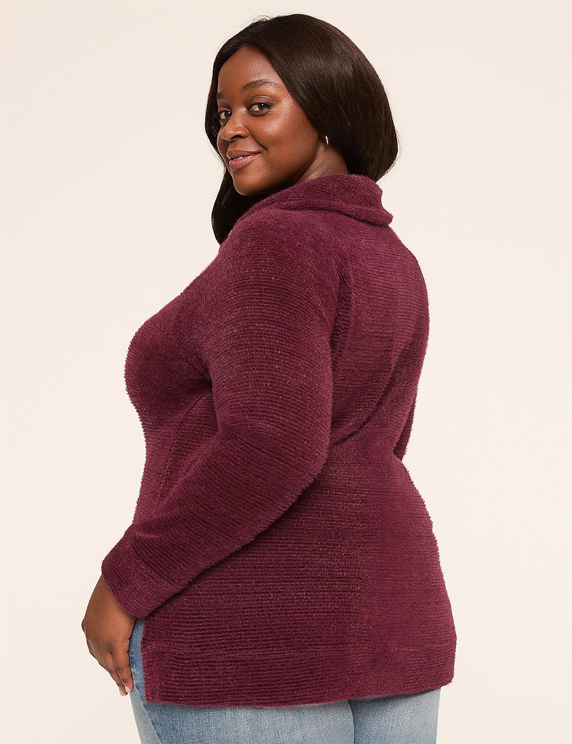 Cowl-Neck Textured Pullover Product Image 2