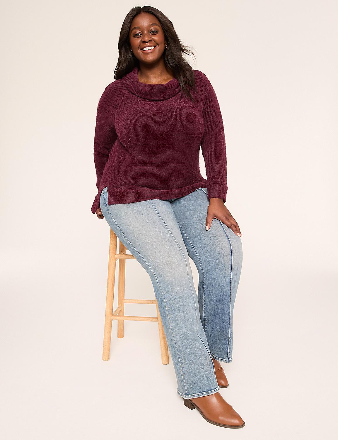 Cowl-Neck Textured Pullover Product Image 3