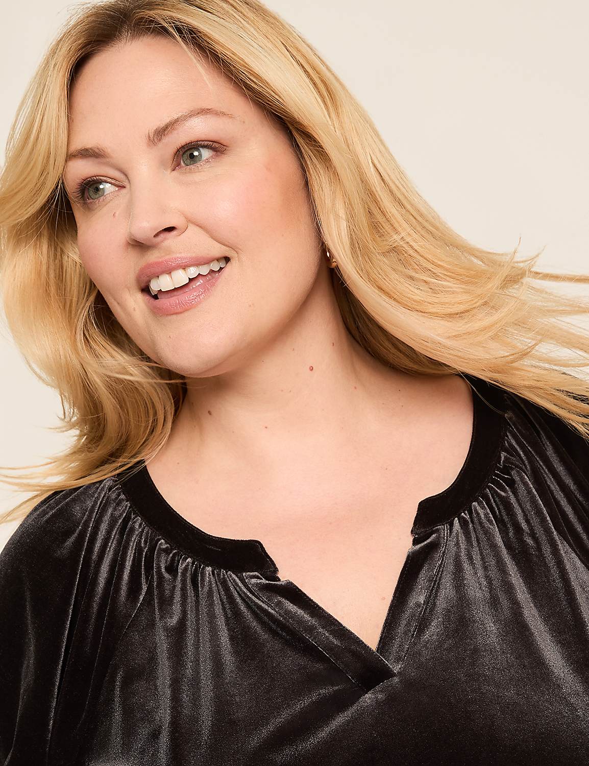 Velvet Notch-Neck Top Product Image 4