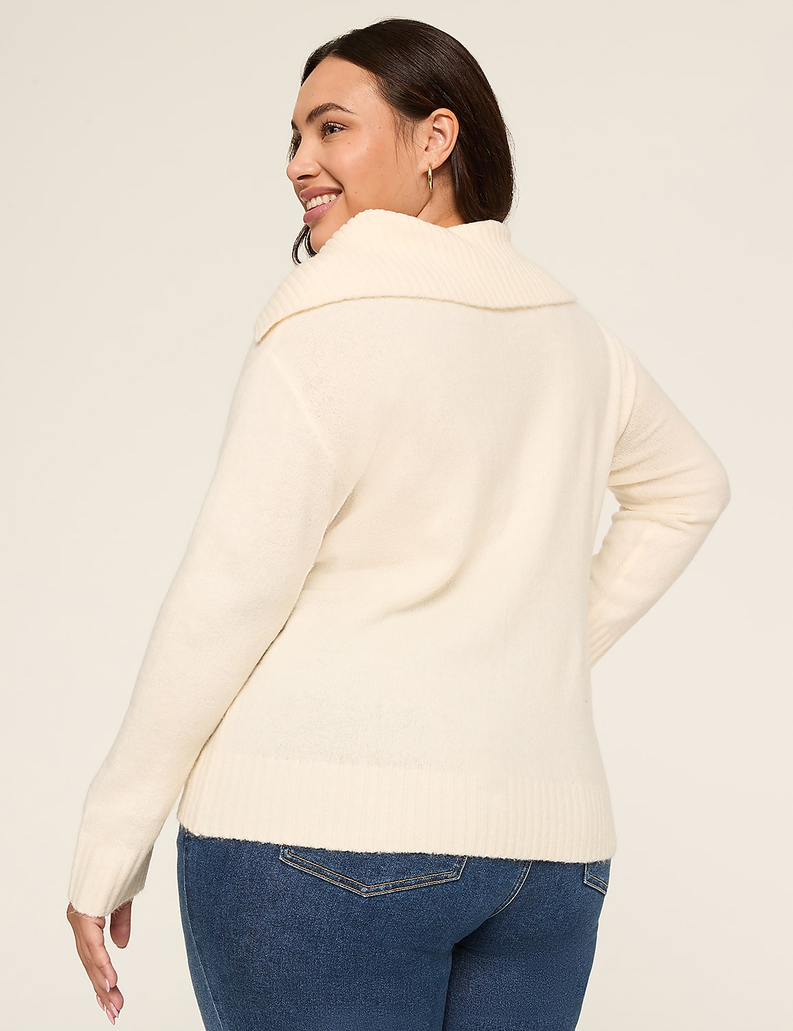Button-Collar Pullover Sweater Product Image 2