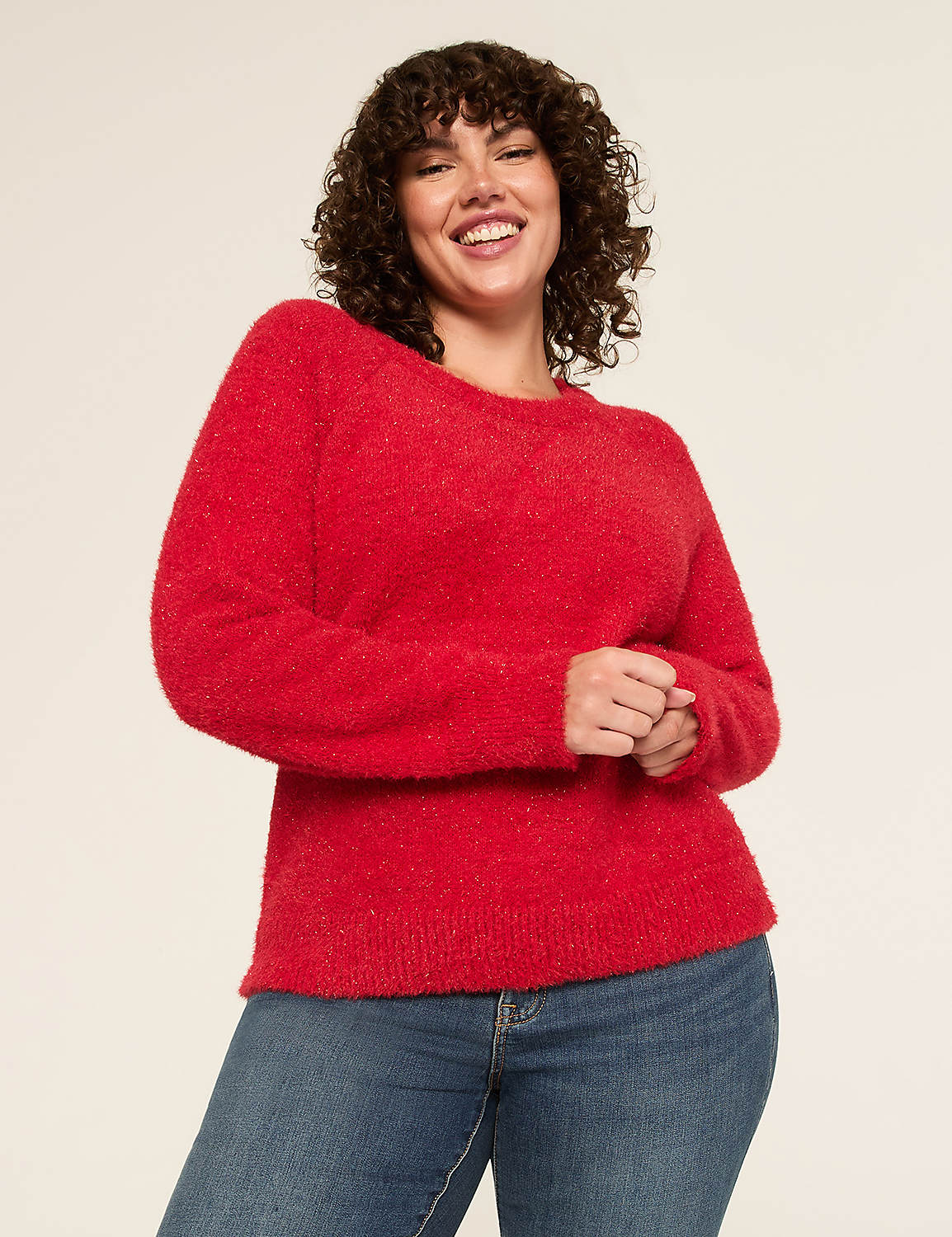 Crew-Neck Pullover Sweater Product Image 1