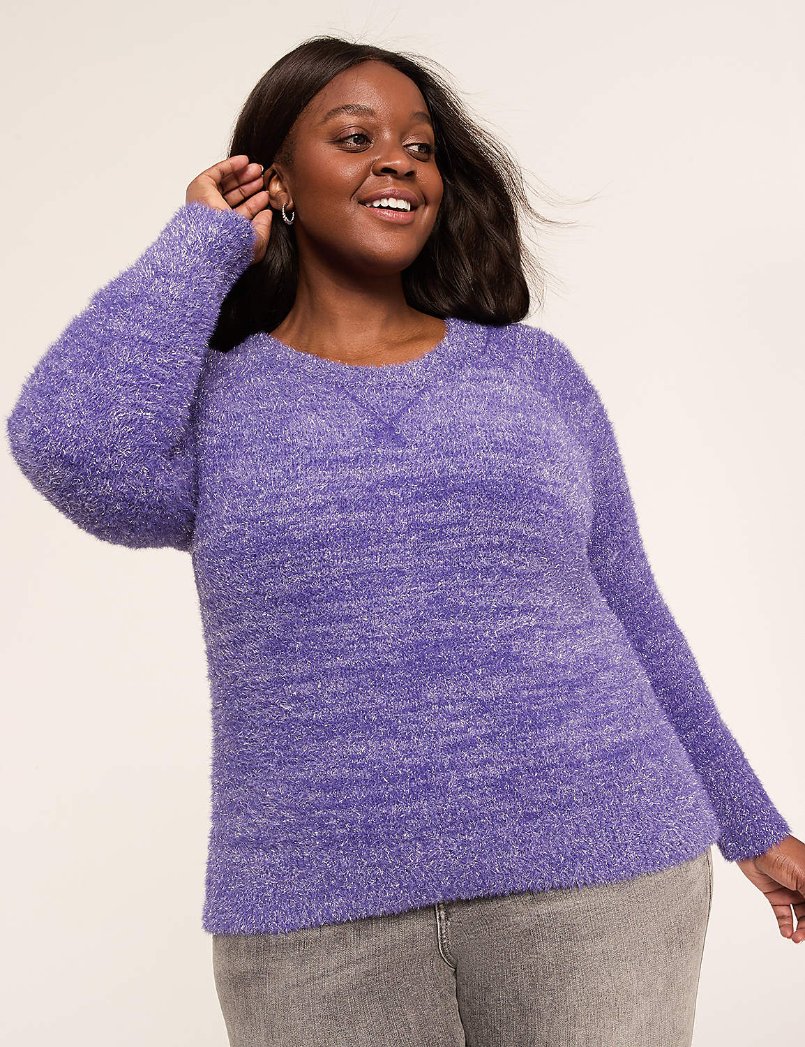 Crew-Neck Pullover Sweater Product Image 1