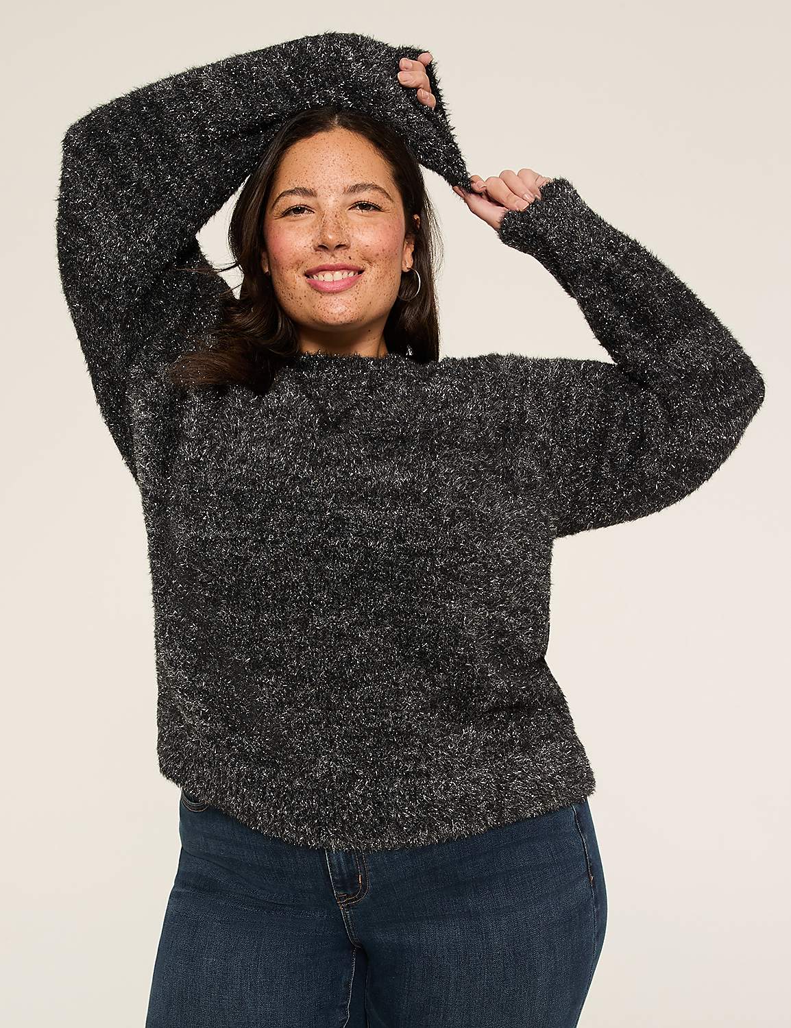Crew-Neck Pullover Sweater Product Image 1
