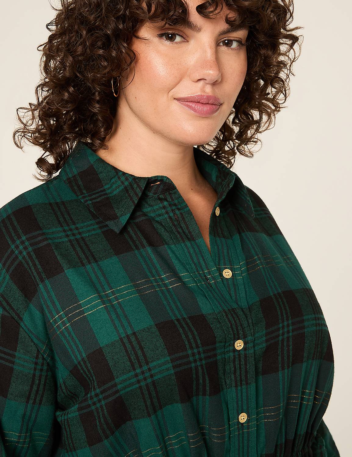 Relaxed Tie-Waist Button-Down Tunic Top Product Image 5