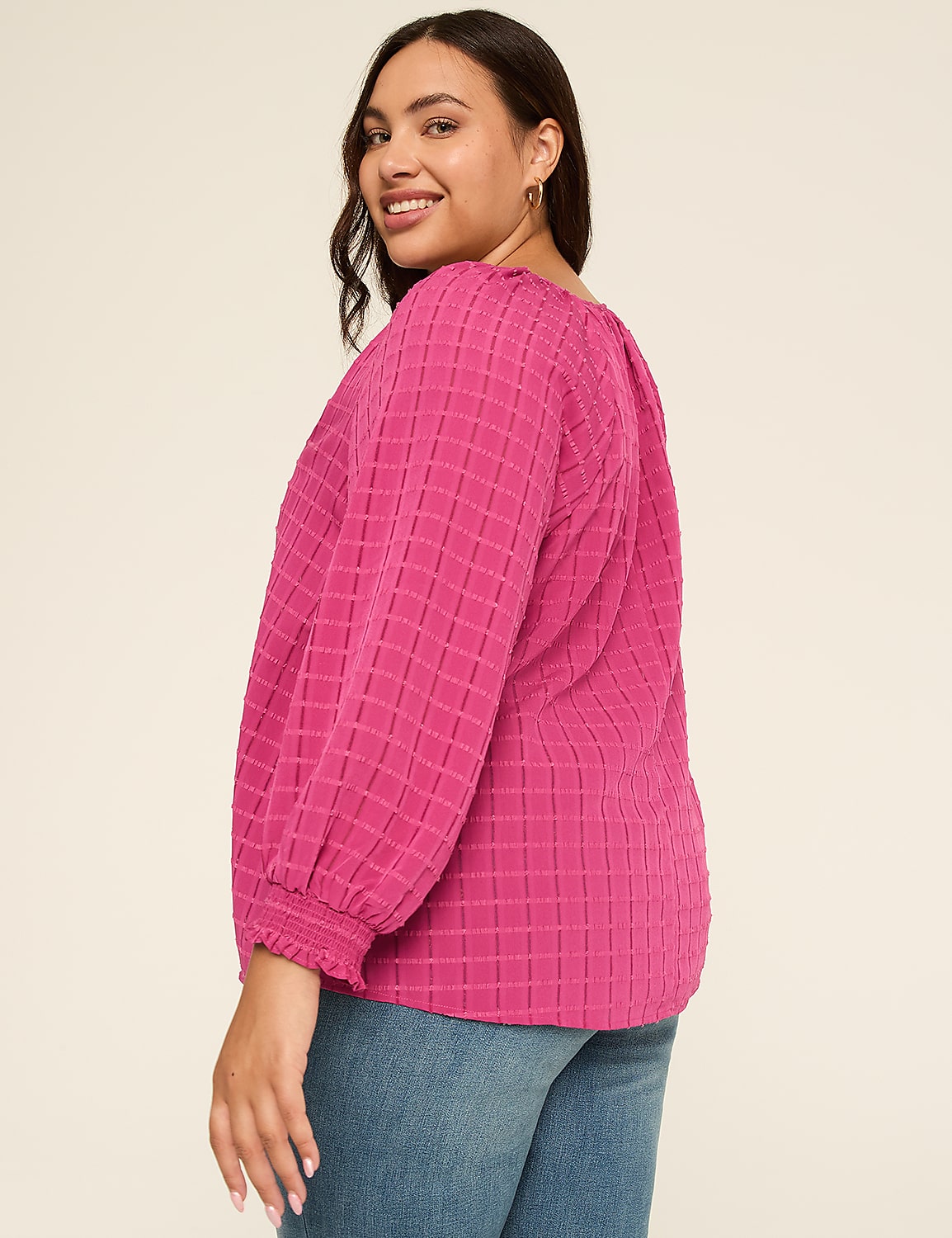 Swing Split-Neck Popover Blouse Product Image 2